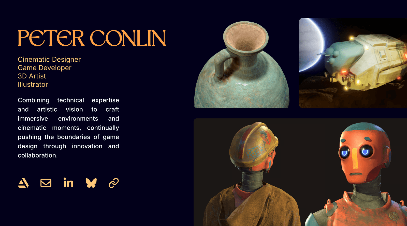 Screenshot of Peter Conlin's Portfolio site